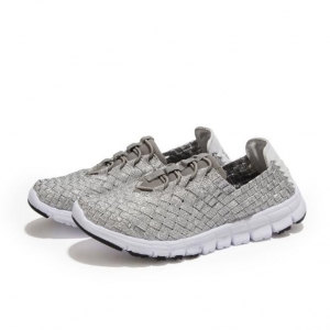 Woven Sneakers Silver